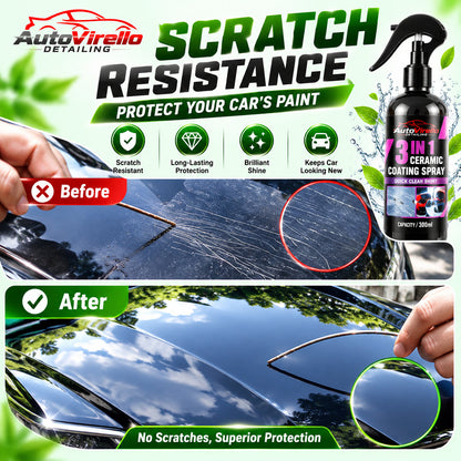 AutoVirello™ 3-in-1 Ceramic Coating Spray for Cars – 300ml