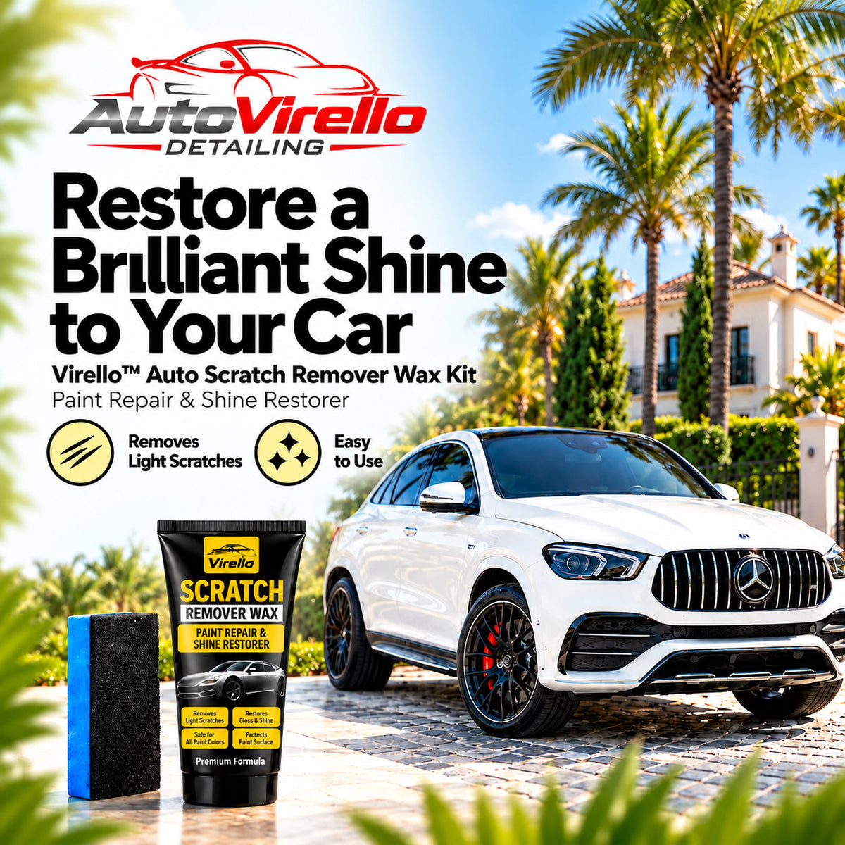 Virello™ Auto Scratch Remover Wax Kit – Paint Repair & Shine Restorer