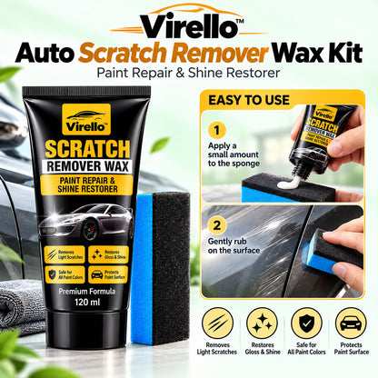 Virello™ Auto Scratch Remover Wax Kit – Paint Repair & Shine Restorer